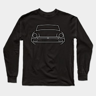 MG Midget 1500 classic sports car outline graphic (white) Long Sleeve T-Shirt